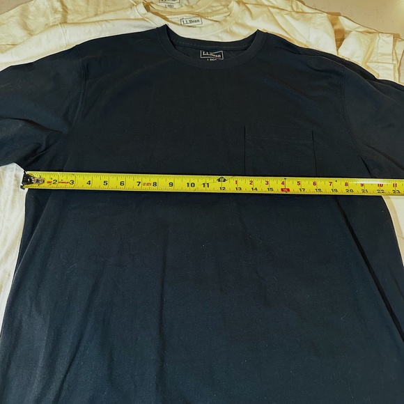 L.L. Bean Cotton T-shirt Men - Large Regular - 3 PACK - 2 White 1 Blue - Picture 6 of 6